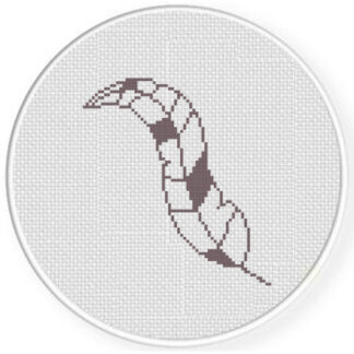 Feather Outline Cross Stitch Pattern