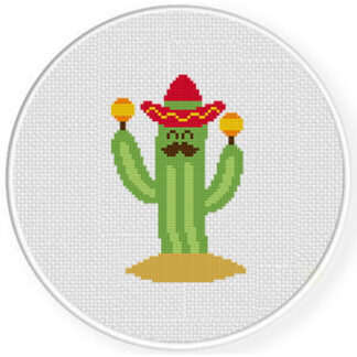 Fiesta Cactus Cross Stitch Pattern