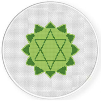 Heart Chakra Cross Stitch Pattern