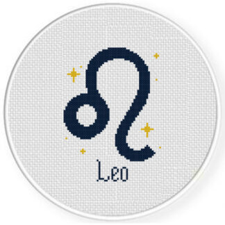 Leo Zodiac Sign Cross Stitch Pattern