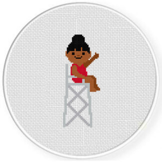 Life Guard Chair Cross Stitch Pattern