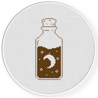 Moon In a Bottle Cross Stitch Pattern