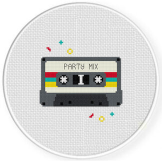 Party Cassette Cross Stitch Pattern