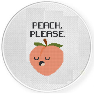 Peach Please Cross Stitch Pattern