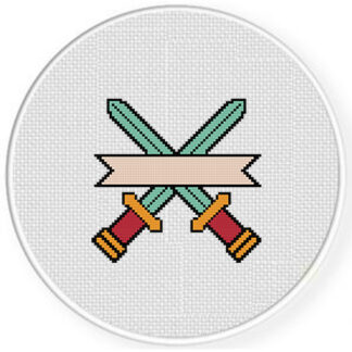 Sword Tattoo Banner Cross Stitch Pattern