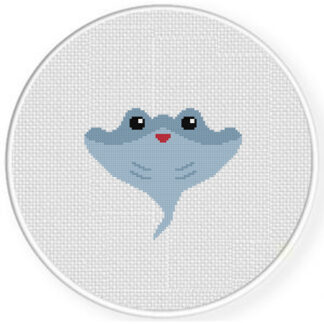 Cute Manta Ray Cross Stitch Pattern