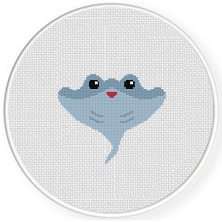 Cute Manta Ray Cross Stitch Pattern