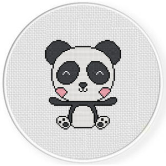 Cute Panda Doll Cross Stitch Pattern