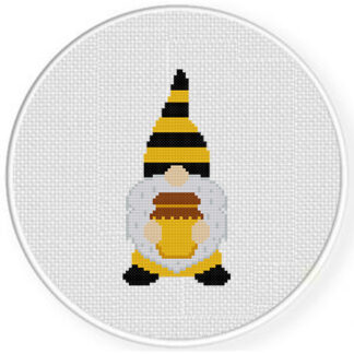 Honey Gnome Cross Stitch Pattern