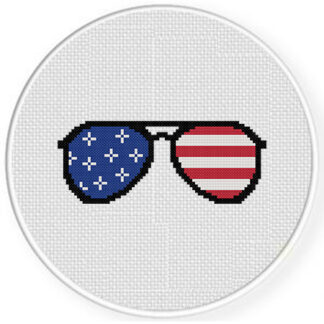 July 4th Aviator Cross Stitch Pattern