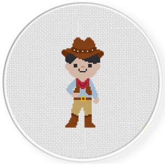 Little Cowboy Cross Stitch Pattern