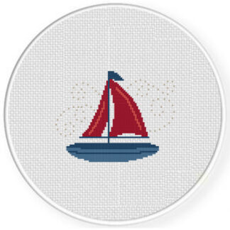 Sea Boat Cross Stitch Pattern
