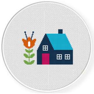 Swedish Art House Cross Stitch Pattern