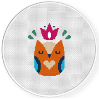 Swedish Owl Flora Cross Stitch Pattern