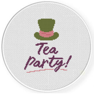 Tea Party Cross Stitch Pattern