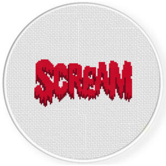 Bloody Scream Cross Stitch Pattern