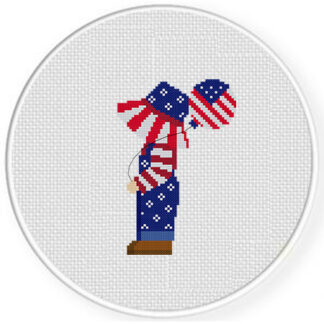 Star Spangled Boy Cross Stitch Pattern