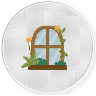 Cottage Window Cross Stitch Pattern