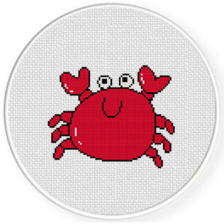 Cute Outline Crab Cross Stitch Pattern