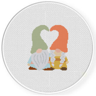 Gnome Sweethearts Cross Stitch Pattern