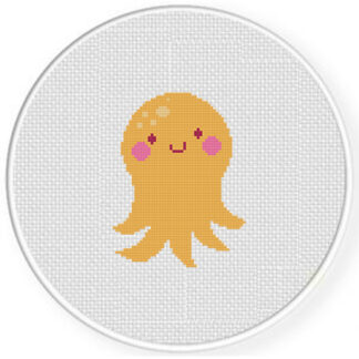 Kawaii Octopus Cross Stitch Pattern