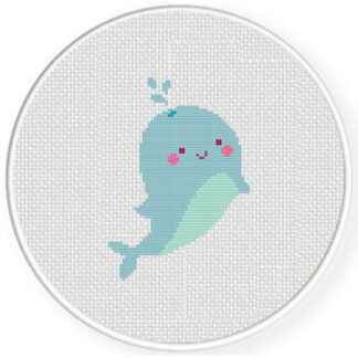 Kawaii Whale Cross Stitch Pattern