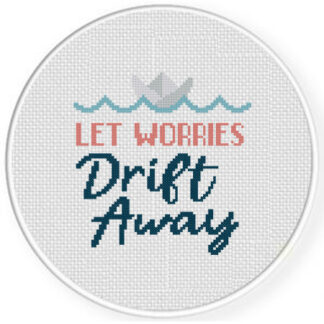 Let Worries Drift Away Cross Stitch Pattern