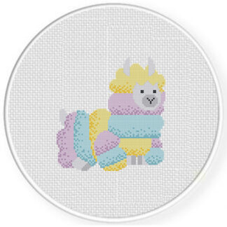 Pastel Llama Cross Stitch Pattern