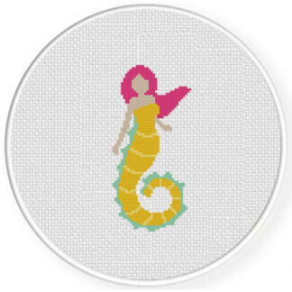 Seahorse Mermaid Cross Stitch Pattern