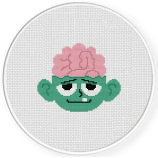 Brain Head Cross Stitch Pattern