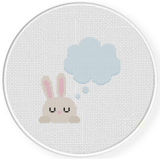 Bunny Daydream Bubble Cross Stitch Pattern