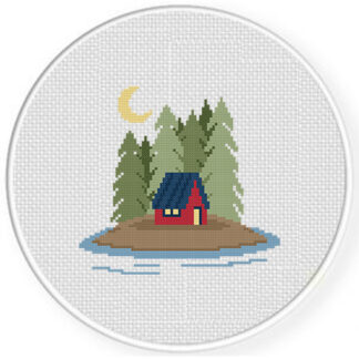 Cabin in the Woods Cross Stitch Pattern
