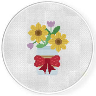 Country Flowers Cross Stitch Pattern