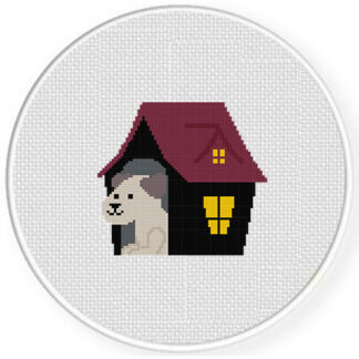 Haunted Dog House Cross Stitch Pattern