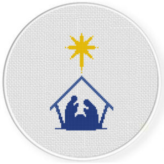 Nativity Star Cross Stitch Pattern