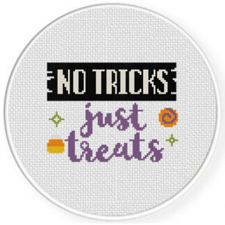 No Tricks Just Treats Cross Stitch Pattern