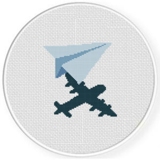 Paper Plane Dream Cross Stitch Pattern