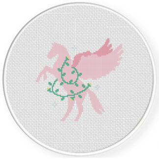 Pink Pegasus Bloom Cross Stitch Patter