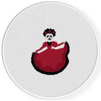 Skeleton Lady Cross Stitch Patter