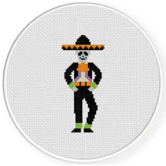 Skeleton Gentleman Cross Stitch Patter