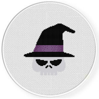 Skull Witch Cross Stitch Pattern