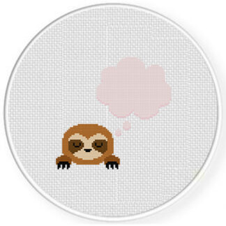 Sloth Daydream Bubble Cross Stitch Patter