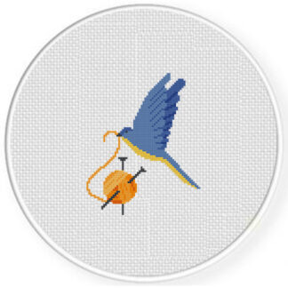 Crafty Bird Yarn Cross Stitch Pattern