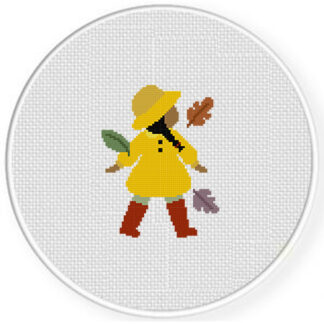 Autumn Girl Cross Stitch Pattern