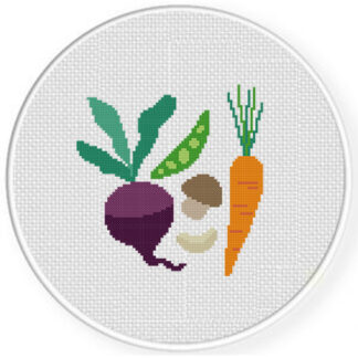 Bunch O' Veggies Cross Stitch Pattern