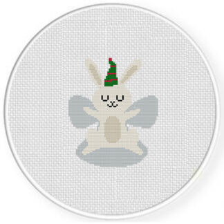 Bunny Snow Angel Cross Stitch Pattern