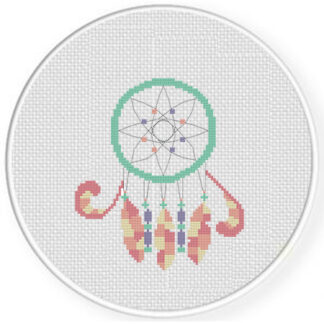 Circle Dreamcatcher Cross Stitch Pattern