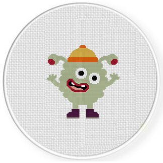 Fall Monster Cross Stitch Pattern