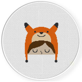 Knittted Fox Hat Cross Stitch Pattern