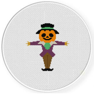 Jack O Lantern Man Cross Stitch Pattern